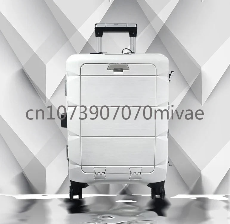 Multifunctional Universal Wheel Luggage Phone Holder Suitcase with Front Double Open Cup Carry on Bags