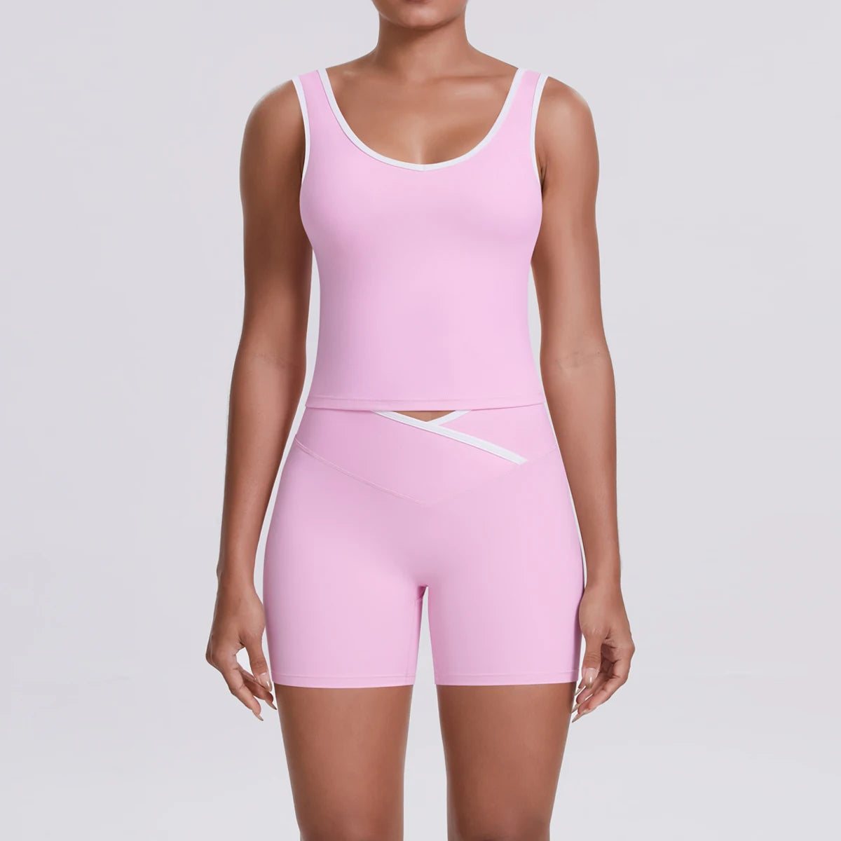 Yoga Set 2 Pieces Workout Outfits Fitness Sportswear Gym Tracksuit High Waist Leggings Sports Bra Athletic Wear Women Clothes