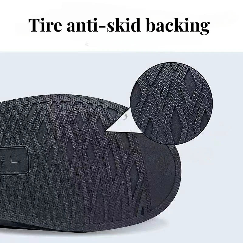 Rain Boot Shoe Cover Black Waterproof with Reflector High Top Clear Shoes Dust Covers for Motorcycle Bike Rain Cover Men Women