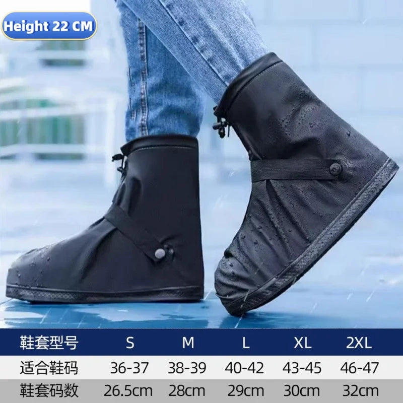 Waterproof Rain Shoes Cover Reusable Non-Slip Cycling Hiking Boot Covers Pants Shoes Protectors Rain Snow Wet Sand Boots Cover