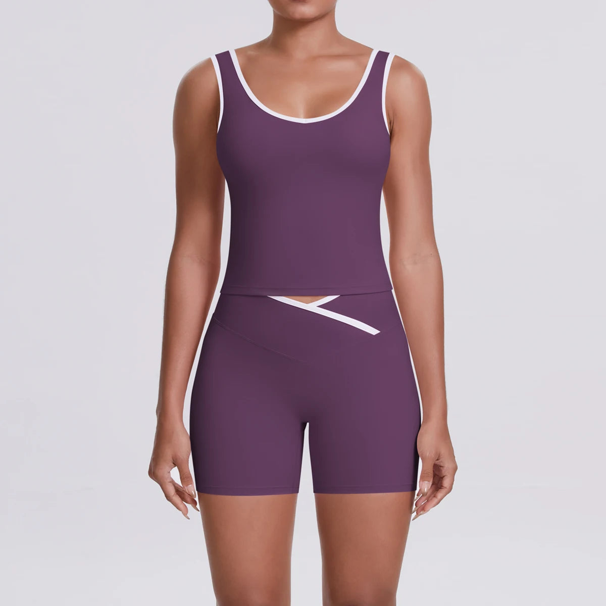 Yoga Set 2 Pieces Workout Outfits Fitness Sportswear Gym Tracksuit High Waist Leggings Sports Bra Athletic Wear Women Clothes