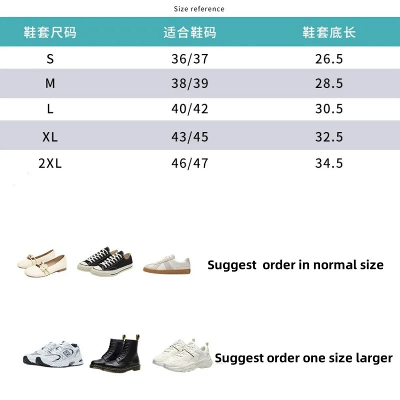 Waterproof Rain Shoes Cover Reusable Non-Slip Cycling Hiking Boot Covers Pants Shoes Protectors Rain Snow Wet Sand Boots Cover