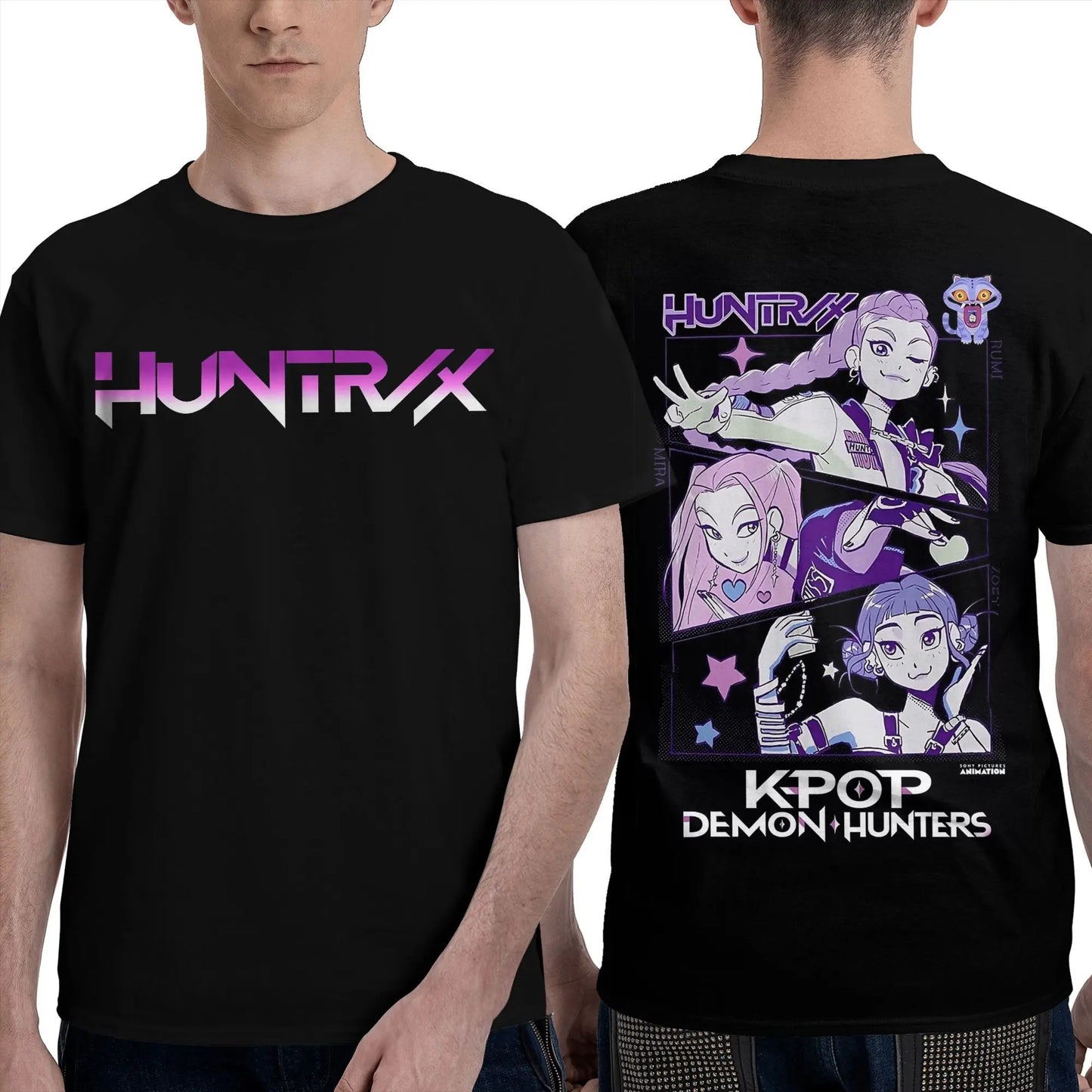 Men Women's T Shirt Saja Boys Demon Kpop Demon Hunters T Shirts Trending  Summer Tees Vintage Loose Cotton Tops Plus Size 2XL