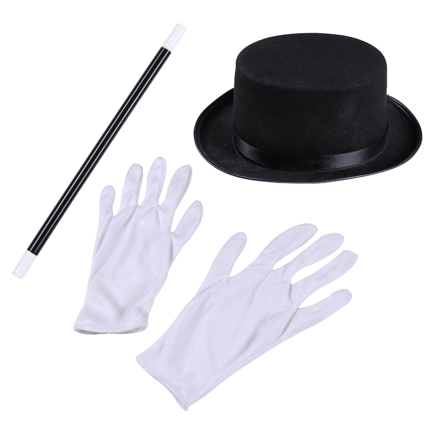 Girls Circus Magician Costume Halloween Party Cosplay Magic Show Dress Up Shiny Sequin Leotard Dress with Hat Magic Wand Gloves