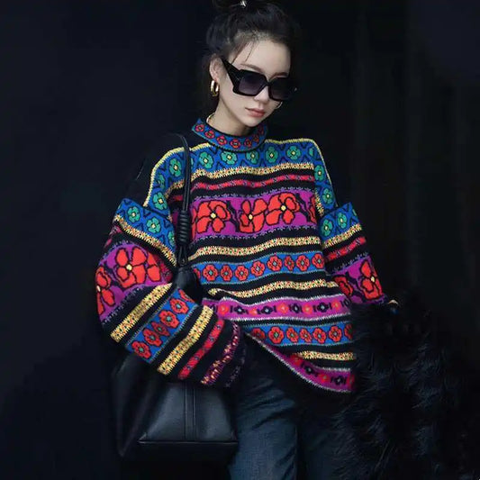 Knitted Sweater with Pullover Women's Autumn and Winter Outfitsnew Hot Items Thick and Lazy Bottom Women's Shirt Sweaters