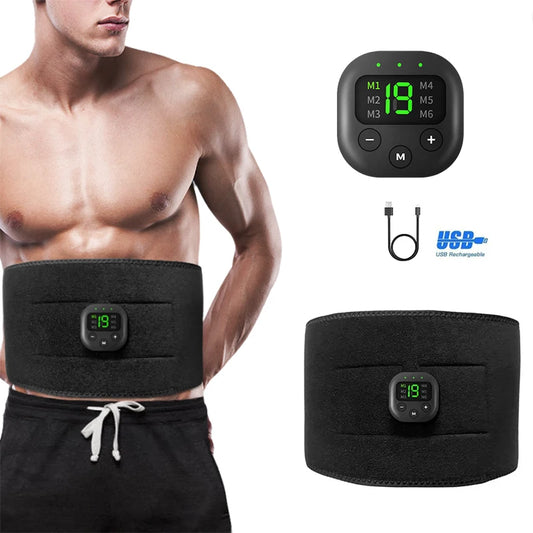 Waist Massager USB Charging Electric Arm Hip Leg Trainer Weight Loss Shaping Fitness Massager Equipment Portable Shaper Belt