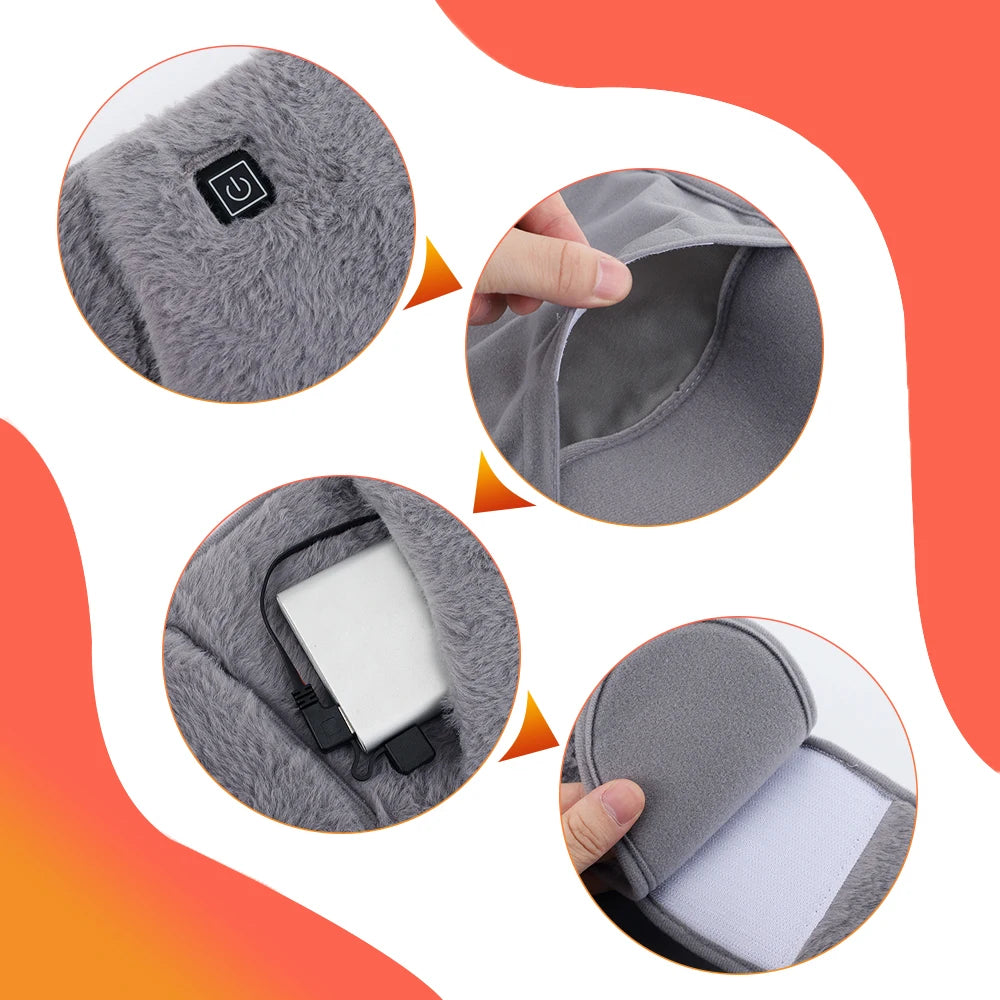Electric Heating Abdomen Belt Adjustable Waist Heated Therapy for Menstrual Cramp Lumbar Relax Relief Uterus Hand Warmer Winter