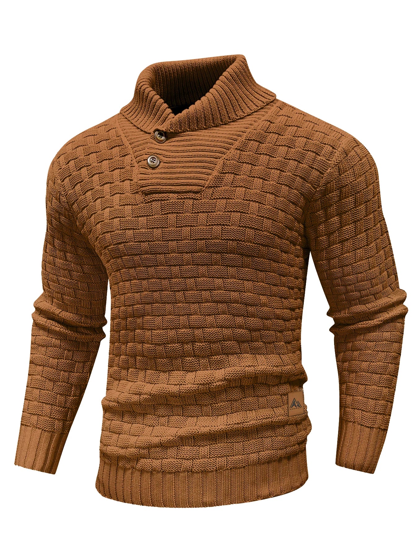Men’s Sweater Winter Knitted Crew Neck Warm Soft Long Sleeve Pullover Textured Ribbed Edge Comfortable High Quality Top US Size