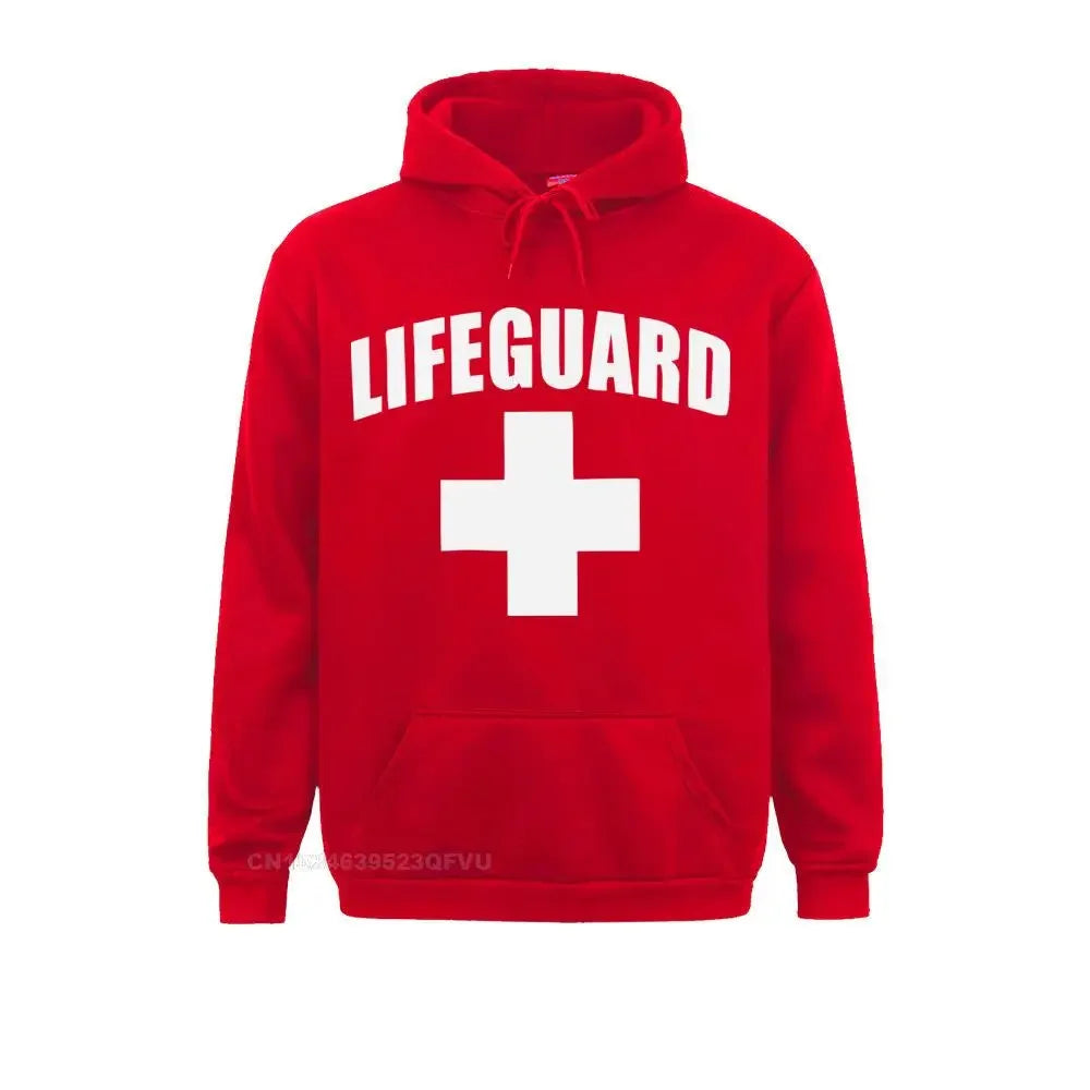 Funny Lifeguard Sweater Men Homme Cotton Women 2021 Red Lifeguarding Unisex Uniform Gift Oversized Streetwear