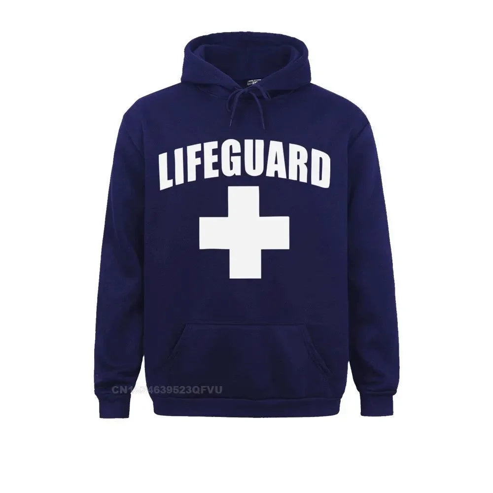 Funny Lifeguard Sweater Men Homme Cotton Women 2021 Red Lifeguarding Unisex Uniform Gift Oversized Streetwear