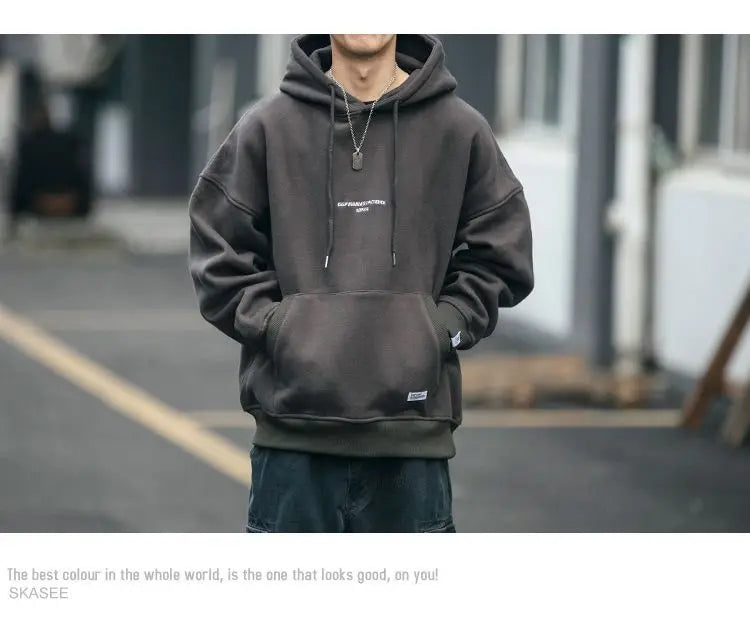 Slouchy hooded sweaters for men in winter American knitwear sweater port vibe small crowd high street lovers sweater trend top