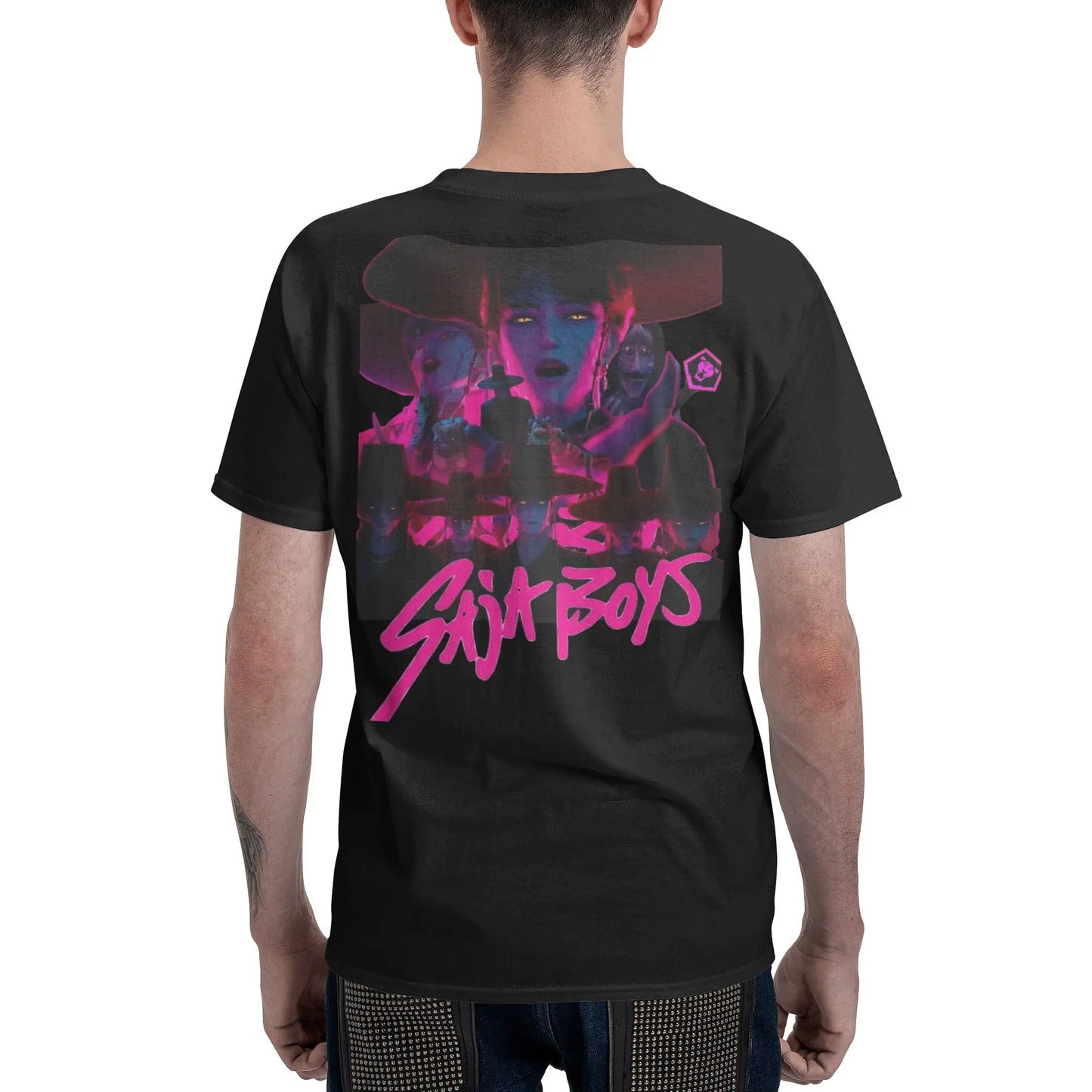 Men Women's T Shirt Saja Boys Demon Kpop Demon Hunters T Shirts Trending  Summer Tees Vintage Loose Cotton Tops Plus Size 2XL