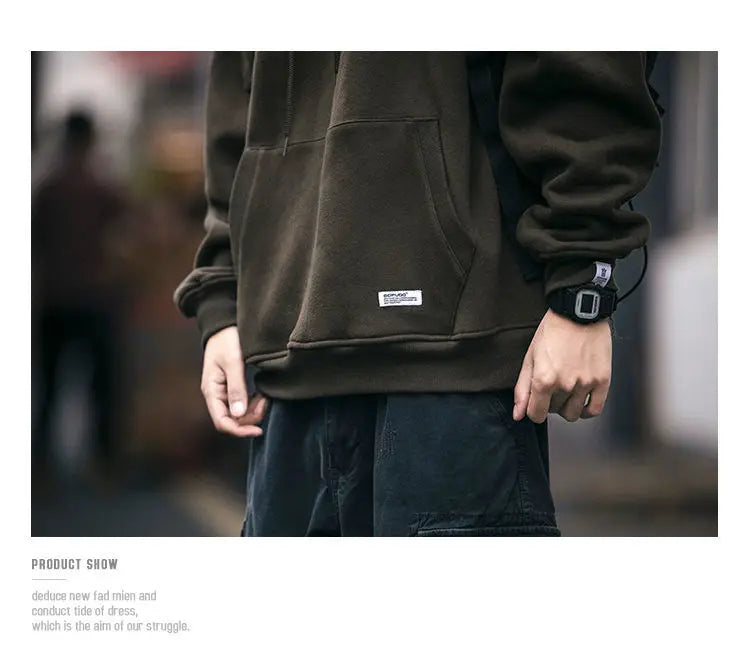 Slouchy hooded sweaters for men in winter American knitwear sweater port vibe small crowd high street lovers sweater trend top