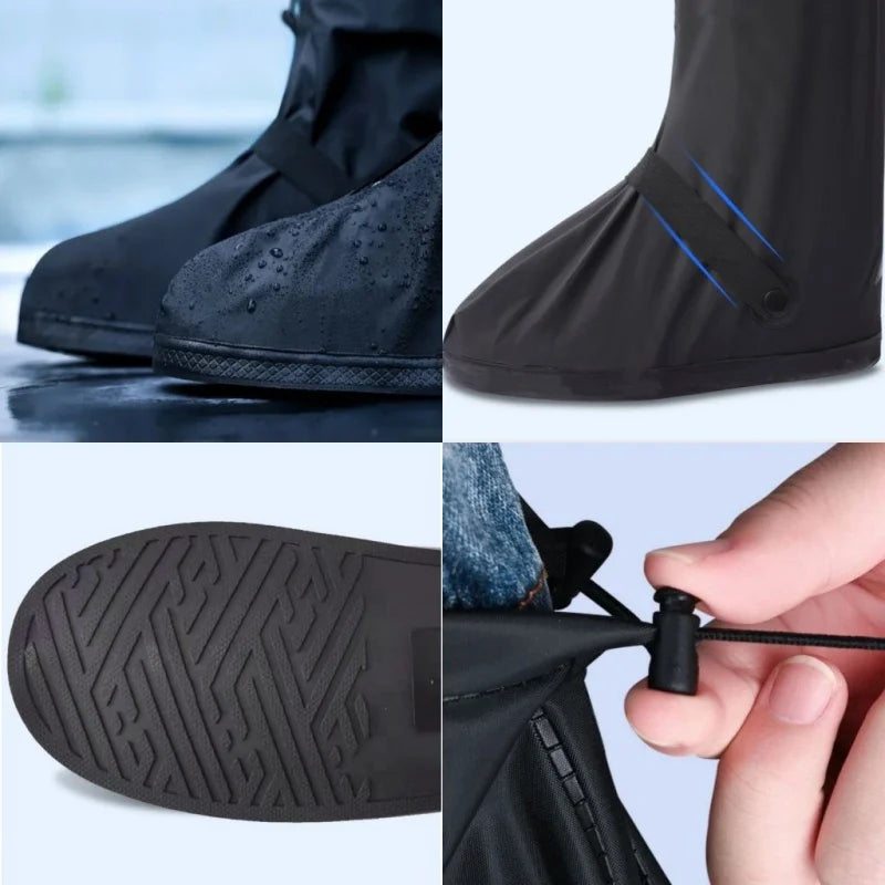 Waterproof Rain Shoes Cover Reusable Non-Slip Cycling Hiking Boot Covers Pants Shoes Protectors Rain Snow Wet Sand Boots Cover