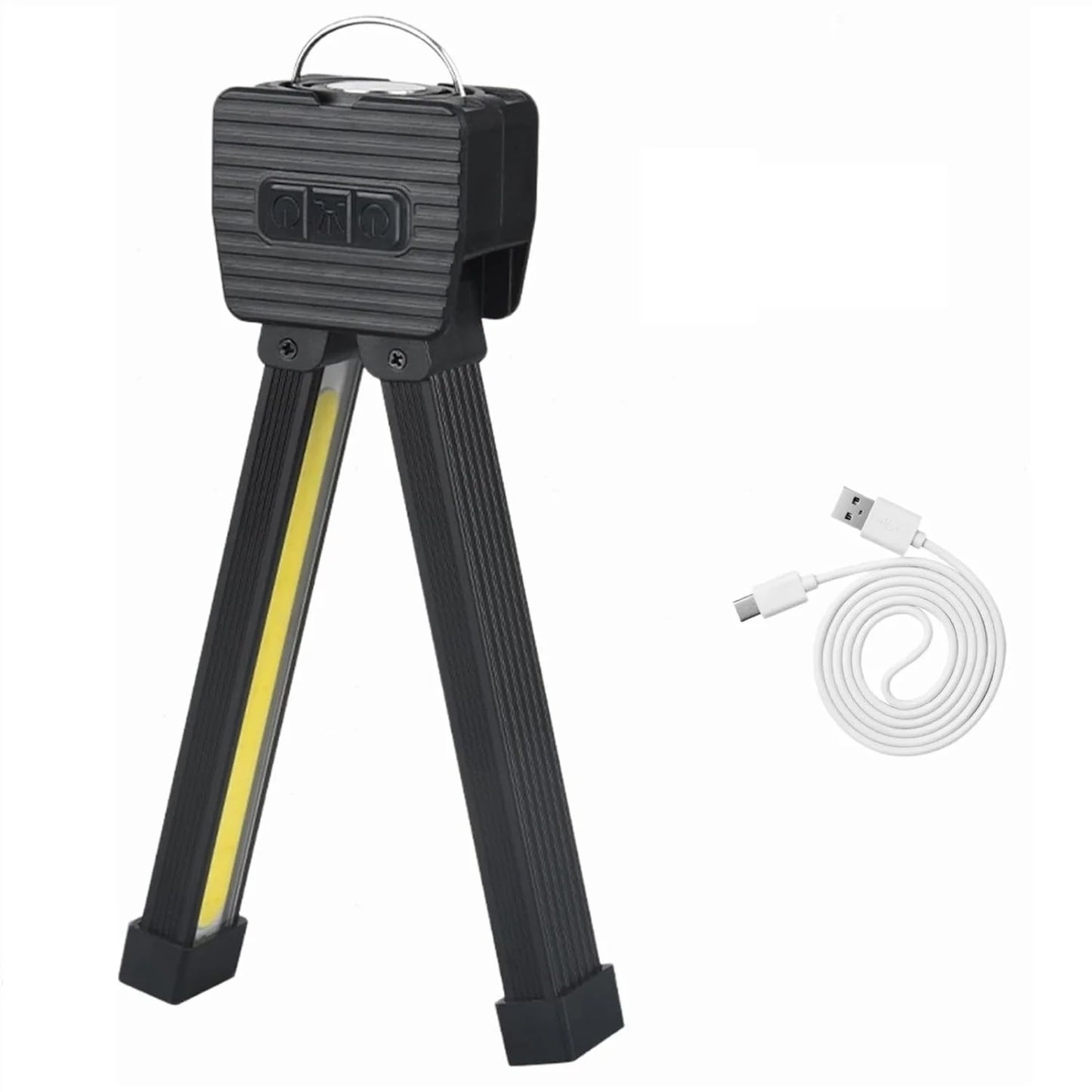 Gym Lamp for Posing Magnetic LED Flashlight w/Hanging Hook Waterproof 7 Gear Dimming Work Light Rechargeable Car Inspection Lamp