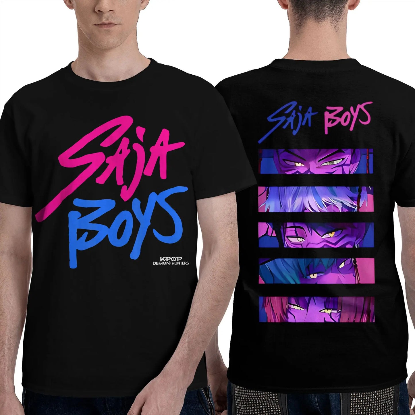 Men Women's T Shirt Saja Boys Demon Kpop Demon Hunters T Shirts Trending  Summer Tees Vintage Loose Cotton Tops Plus Size 2XL