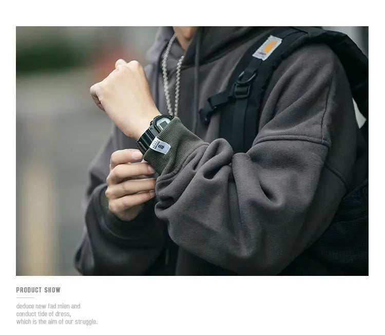 Slouchy hooded sweaters for men in winter American knitwear sweater port vibe small crowd high street lovers sweater trend top