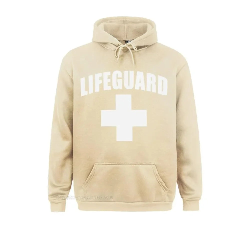 Funny Lifeguard Sweater Men Homme Cotton Women 2021 Red Lifeguarding Unisex Uniform Gift Oversized Streetwear
