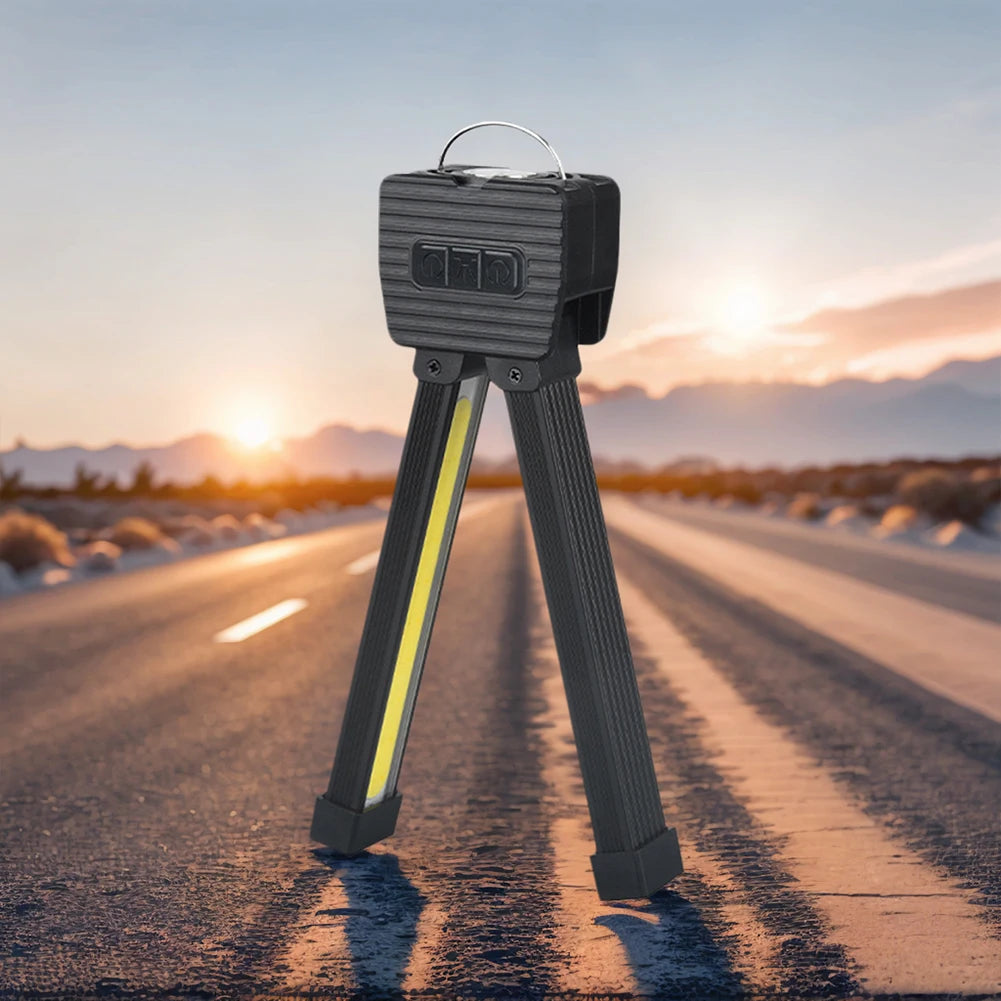 Gym Lamp for Posing Magnetic LED Flashlight w/Hanging Hook Waterproof 7 Gear Dimming Work Light Rechargeable Car Inspection Lamp