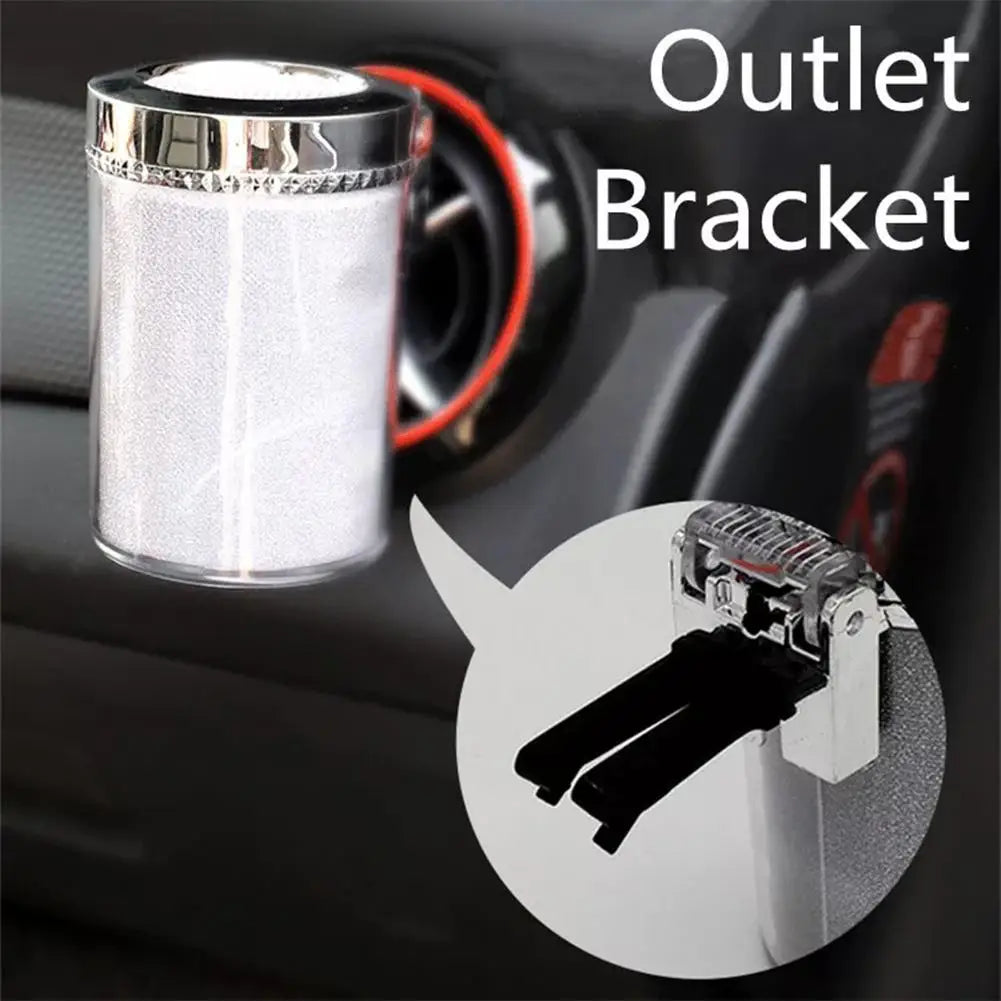 Portable Car Ashtray With LED Light Universal Multifunctional Air Vent Ashtray Flame Retardant Cigarette Holder Box