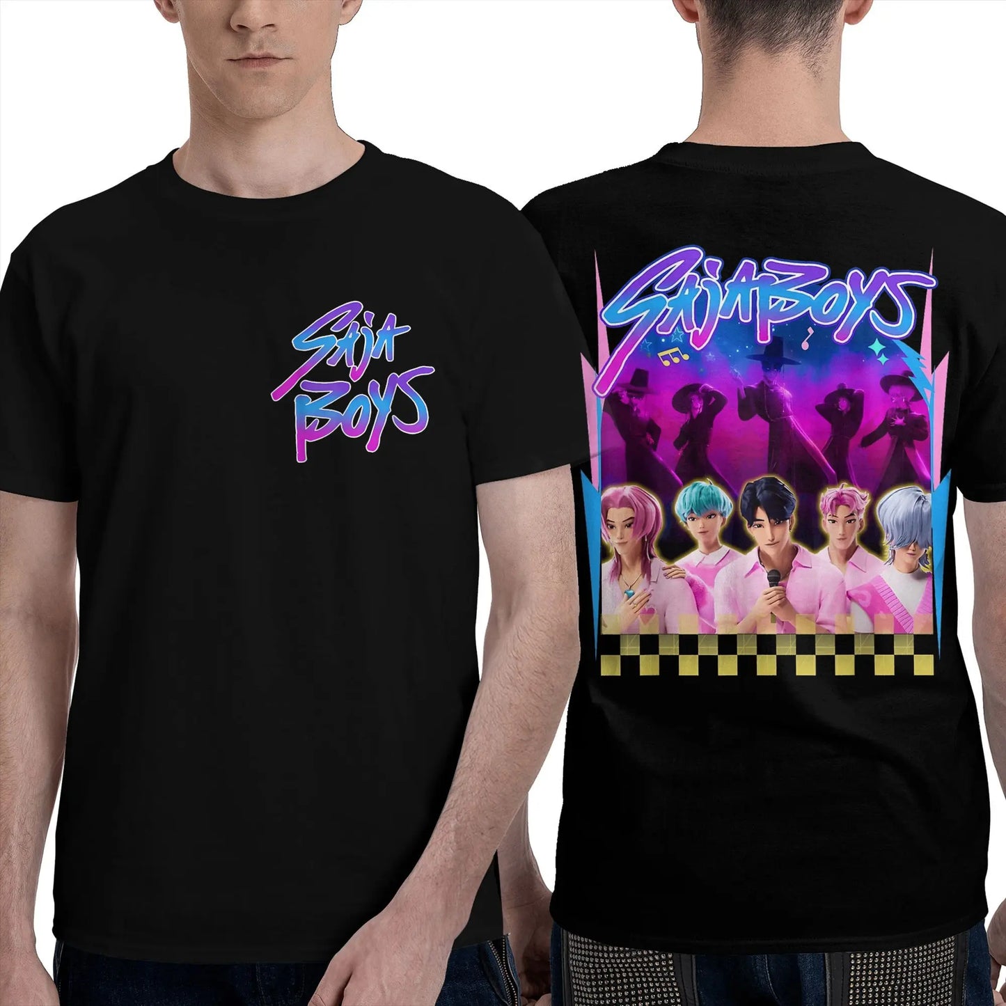 Men Women's T Shirt Saja Boys Demon Kpop Demon Hunters T Shirts Trending  Summer Tees Vintage Loose Cotton Tops Plus Size 2XL