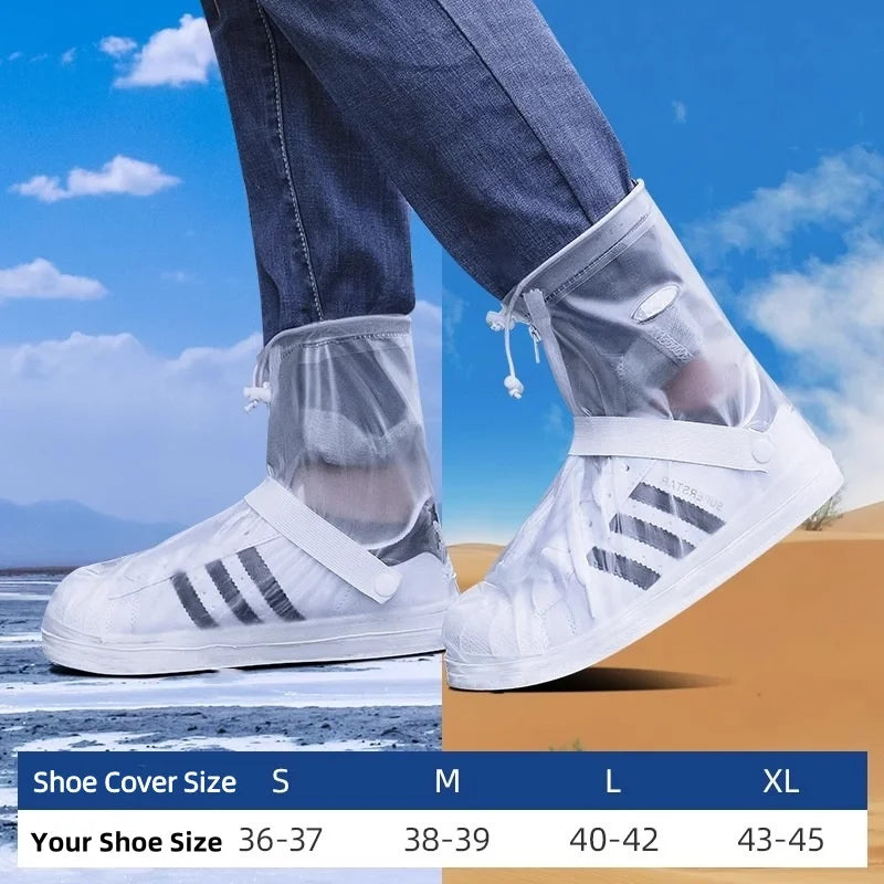 Waterproof Rain Shoes Cover Reusable Non-Slip Cycling Hiking Boot Covers Pants Shoes Protectors Rain Snow Wet Sand Boots Cover