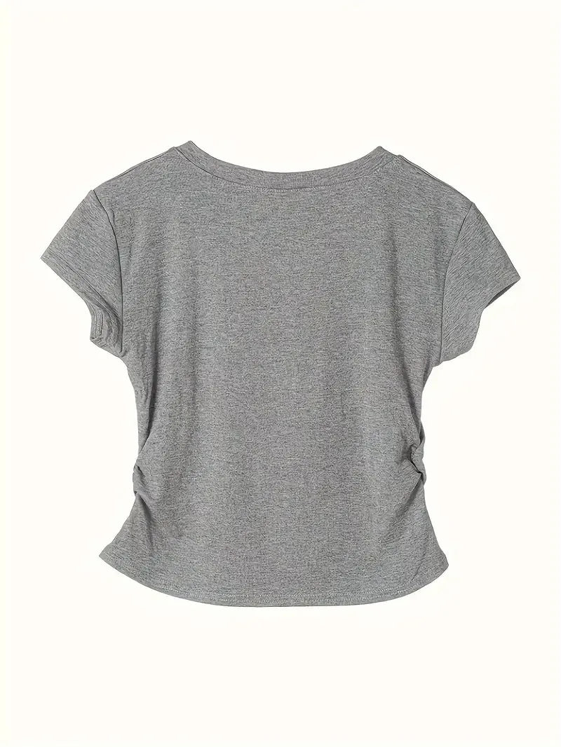 Slim T-shirts Trendy Vintage Butterfly Print Shirt Short Sleeve O Neck Top 2025 Summer New Streetwear Women's Casual Clothes