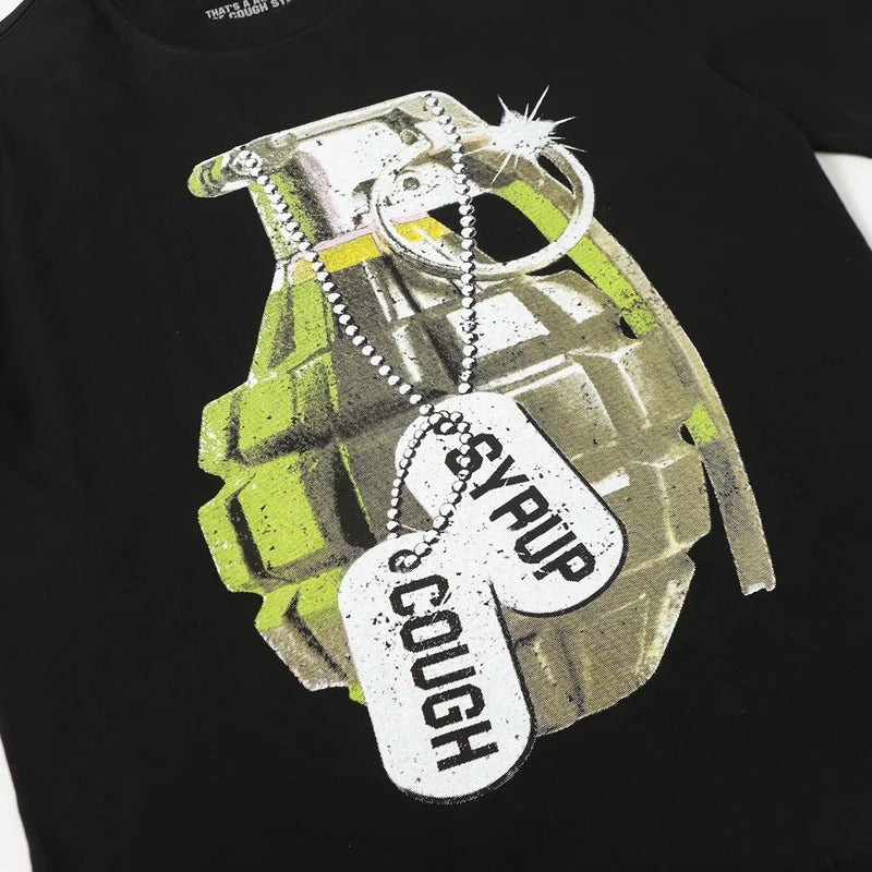 That's A Awful Lot of Cough Syrup T-shirts Tops Tees Personality Hip-hop Print Trend New Blue Short Sleeve Men's Clothing