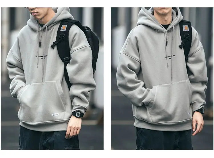 Slouchy hooded sweaters for men in winter American knitwear sweater port vibe small crowd high street lovers sweater trend top
