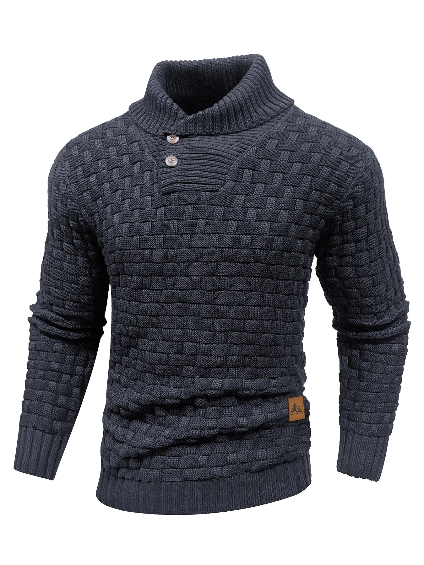 Men’s Sweater Winter Knitted Crew Neck Warm Soft Long Sleeve Pullover Textured Ribbed Edge Comfortable High Quality Top US Size