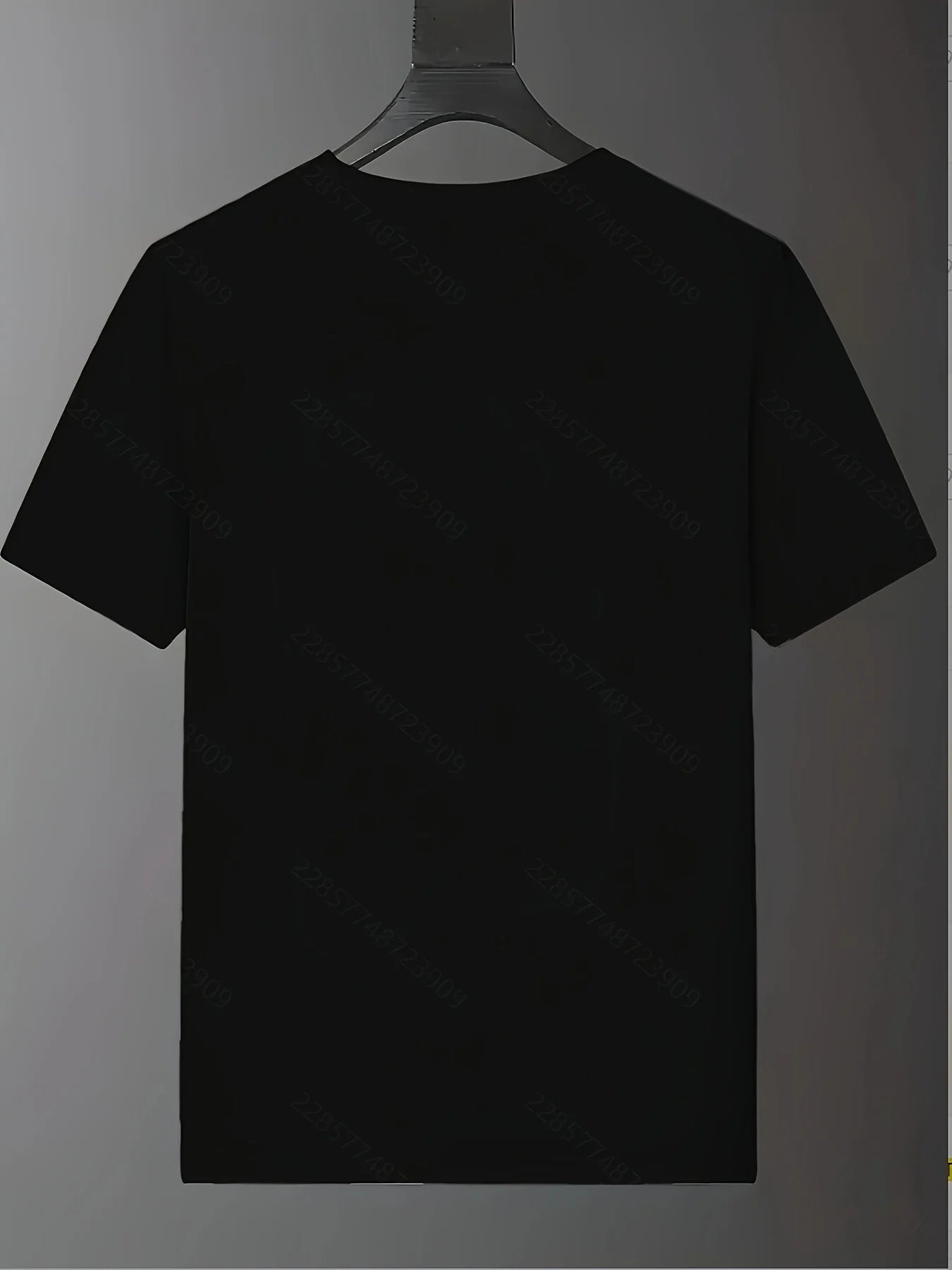 Men's Trend T-shirt Letter Printing Slim Fit Round Neck Youth Male Tees 2025 Summer Fashion Causal Versatile Blue Tops Clothing