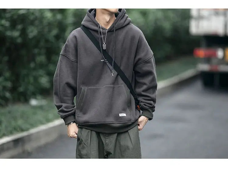 Slouchy hooded sweaters for men in winter American knitwear sweater port vibe small crowd high street lovers sweater trend top