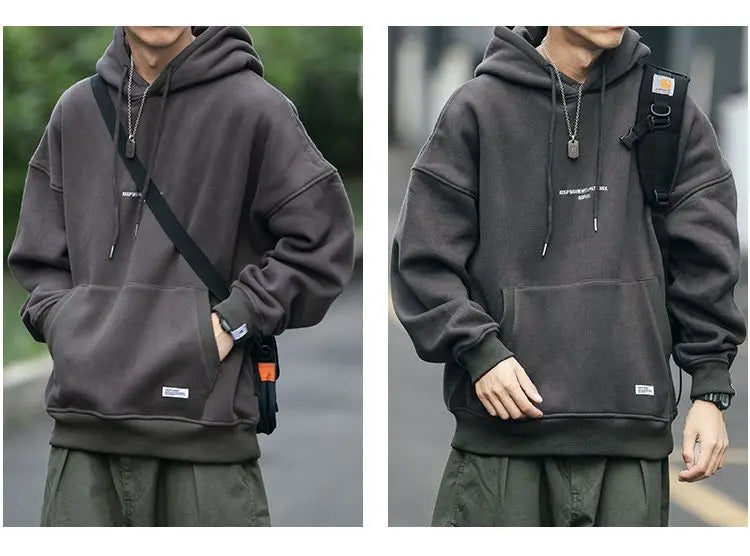 Slouchy hooded sweaters for men in winter American knitwear sweater port vibe small crowd high street lovers sweater trend top