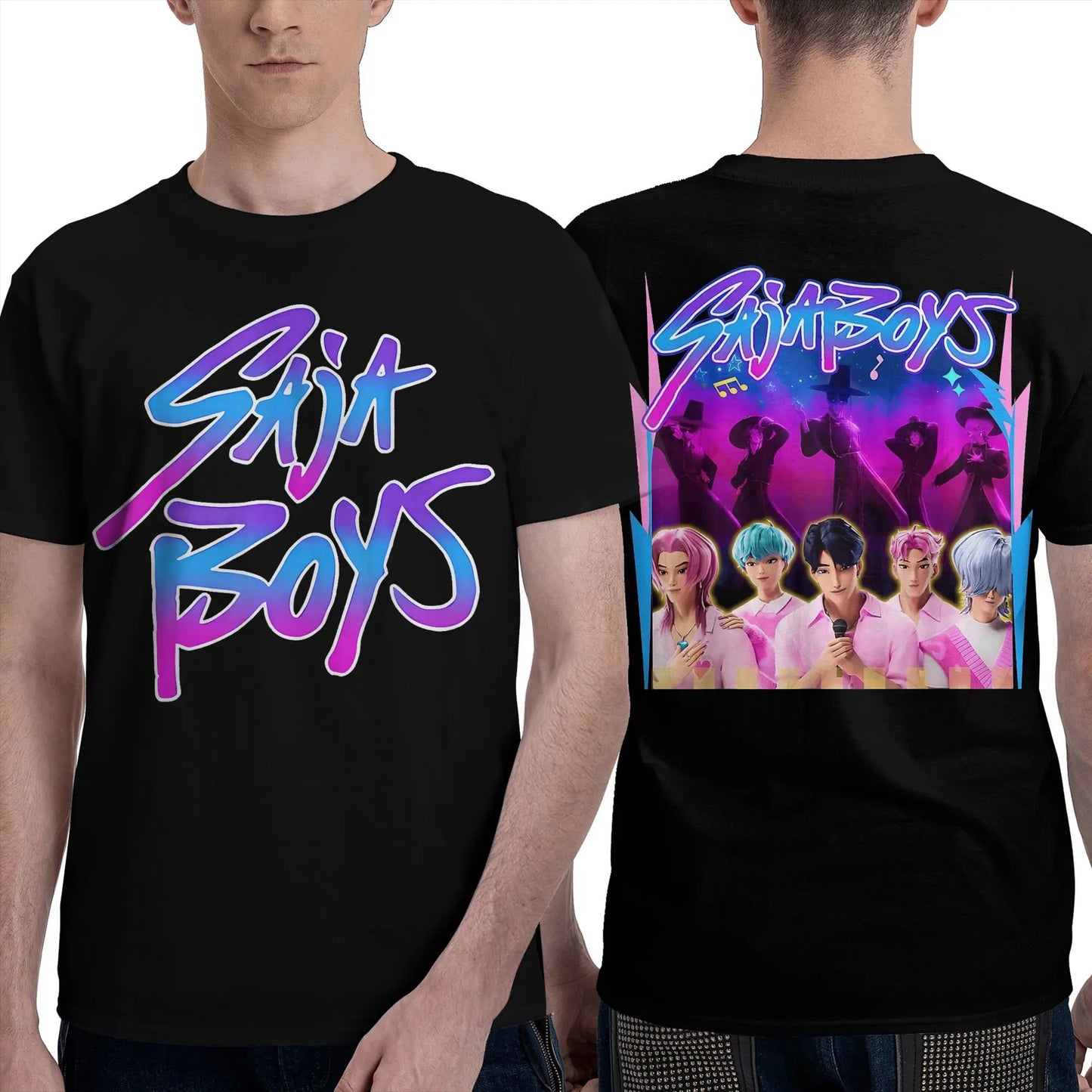 Men Women's T Shirt Saja Boys Demon Kpop Demon Hunters T Shirts Trending  Summer Tees Vintage Loose Cotton Tops Plus Size 2XL