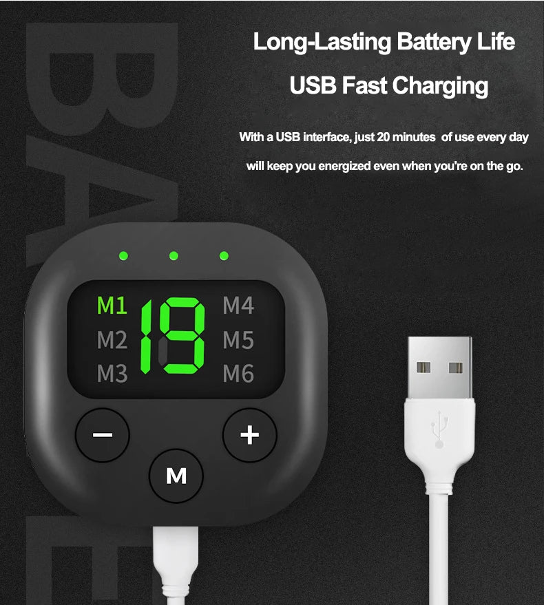 Waist Massager USB Charging Electric Arm Hip Leg Trainer Weight Loss Shaping Fitness Massager Equipment Portable Shaper Belt