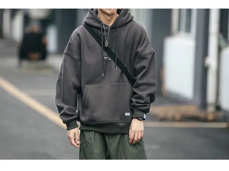 Slouchy hooded sweaters for men in winter American knitwear sweater port vibe small crowd high street lovers sweater trend top