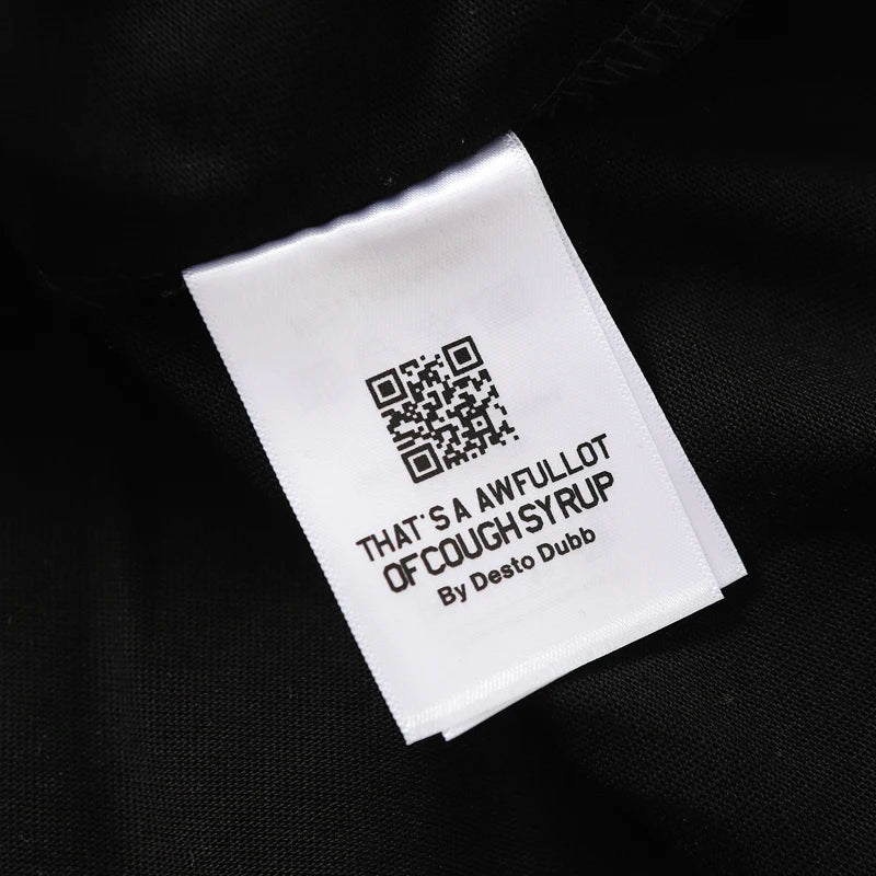 That's A Awful Lot of Cough Syrup T-shirts Tops Tees Personality Hip-hop Print Trend New Blue Short Sleeve Men's Clothing