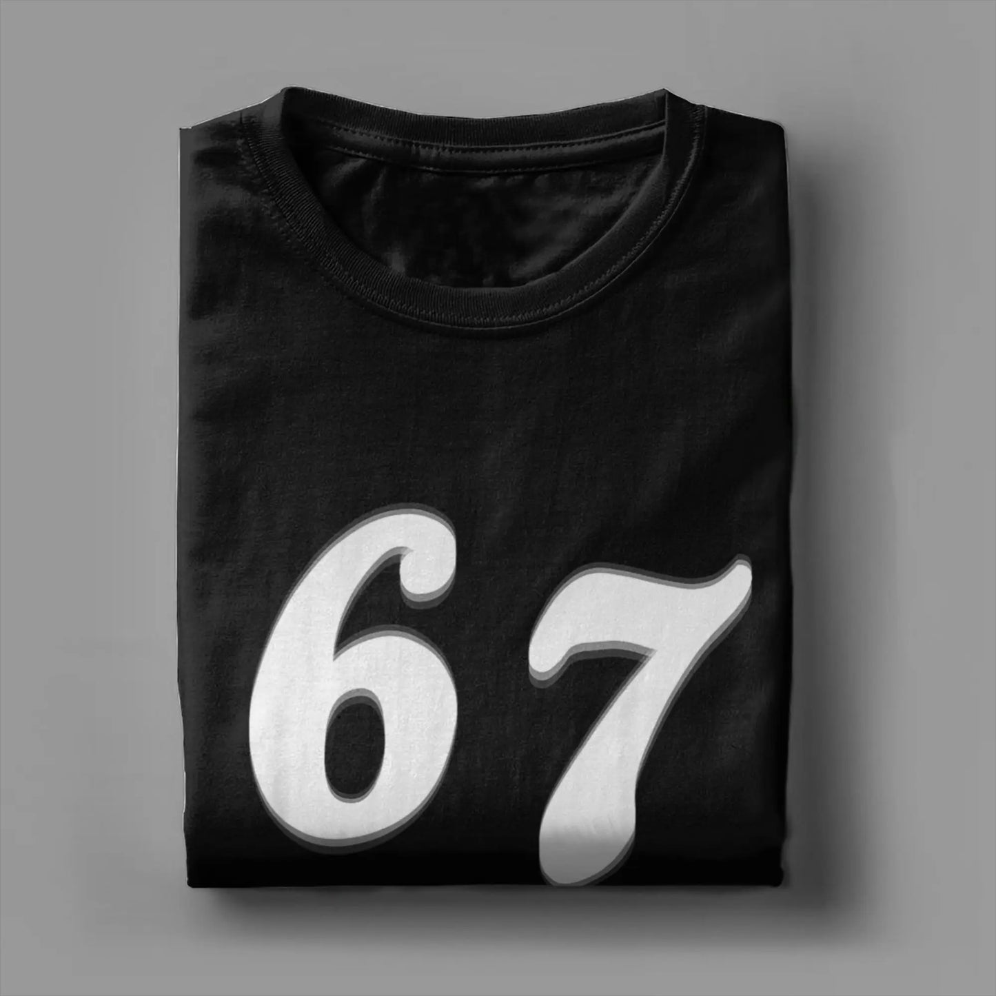 Men T-Shirts Funny Six Seven 6 7 Meme Gen Alpha Slang Vintage 100 Cotton Tees Short Sleeve T Shirt Crewneck Clothes Graphic Tops