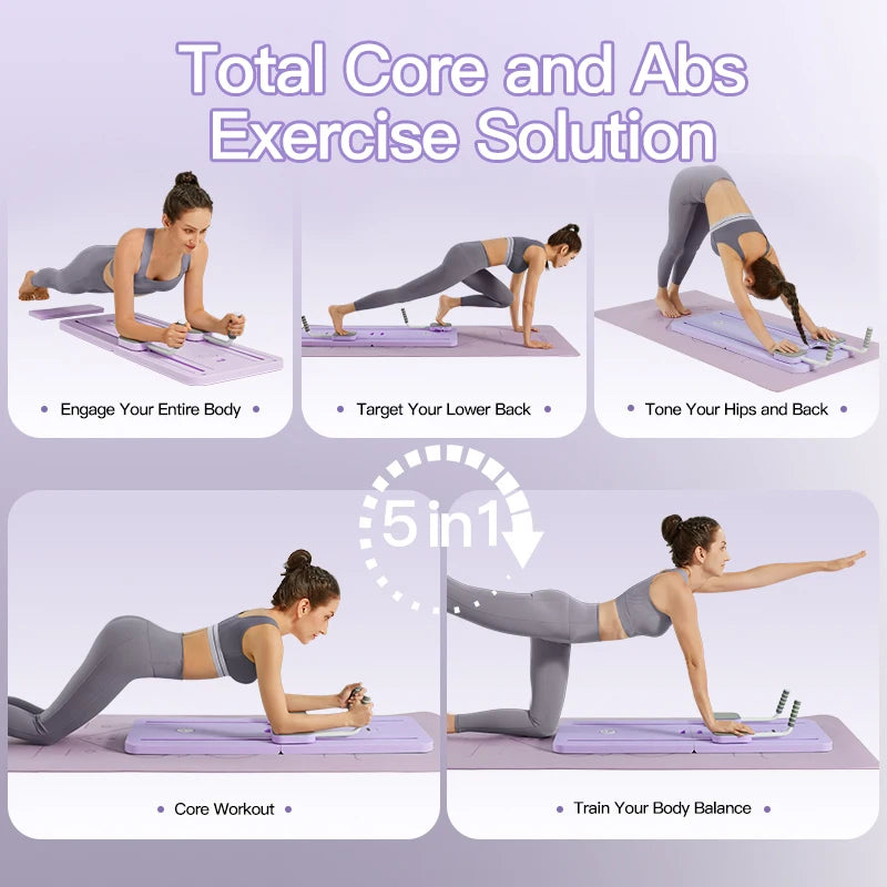 Ab Exercise Board, Home Pilates Reformer for Abdominal and Core Strength Training