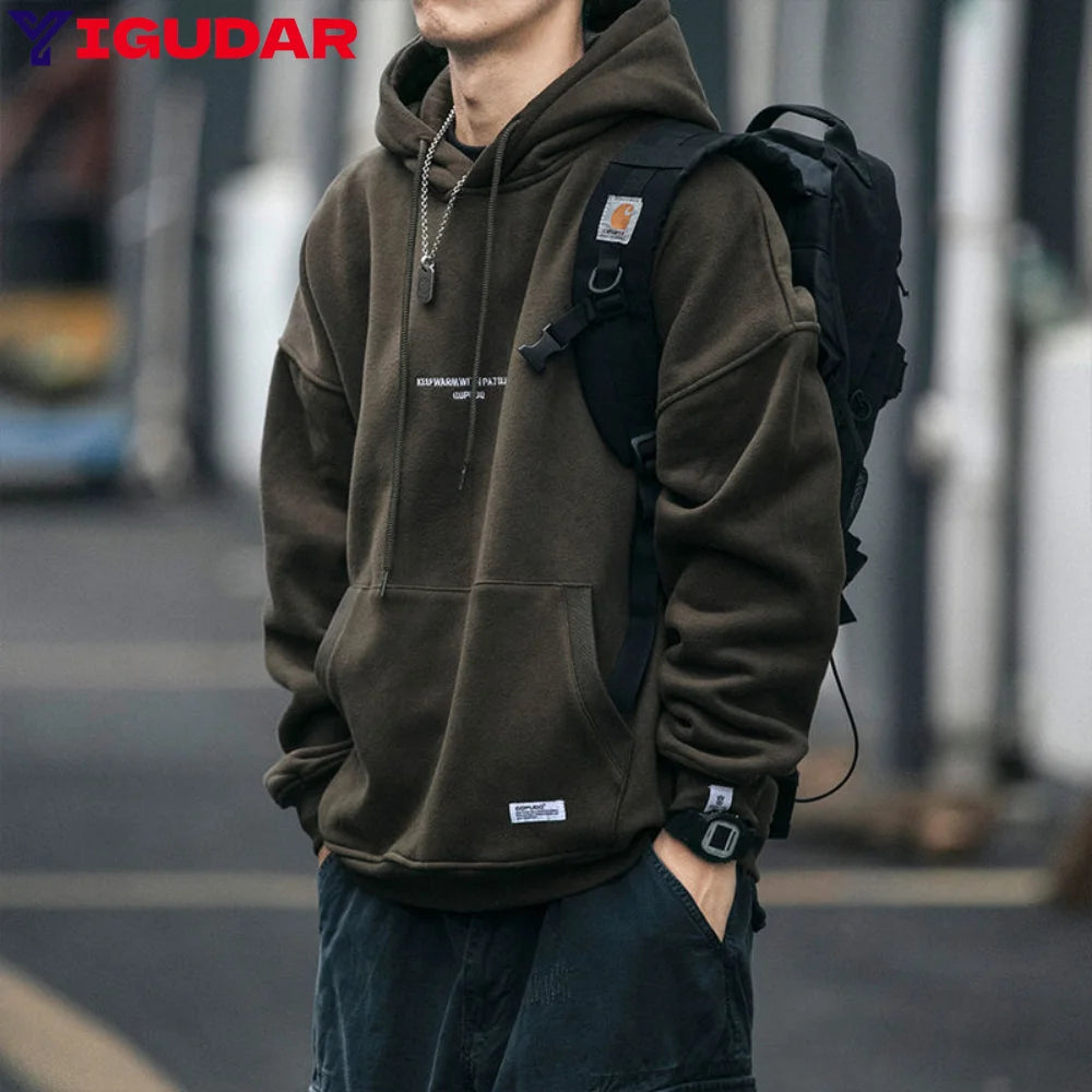 Slouchy hooded sweaters for men in winter American knitwear sweater port vibe small crowd high street lovers sweater trend top