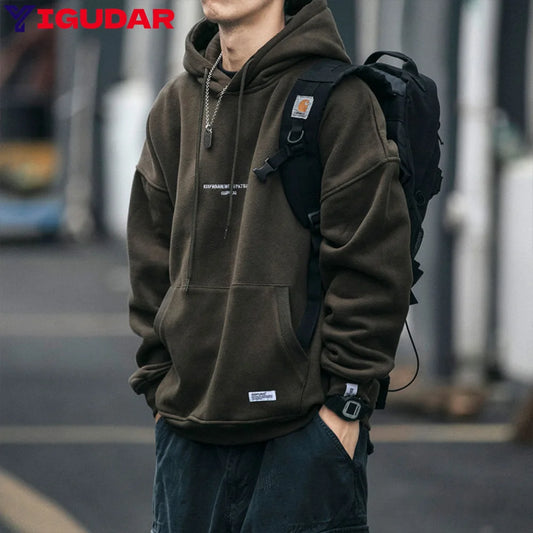 Slouchy hooded sweaters for men in winter American knitwear sweater port vibe small crowd high street lovers sweater trend top