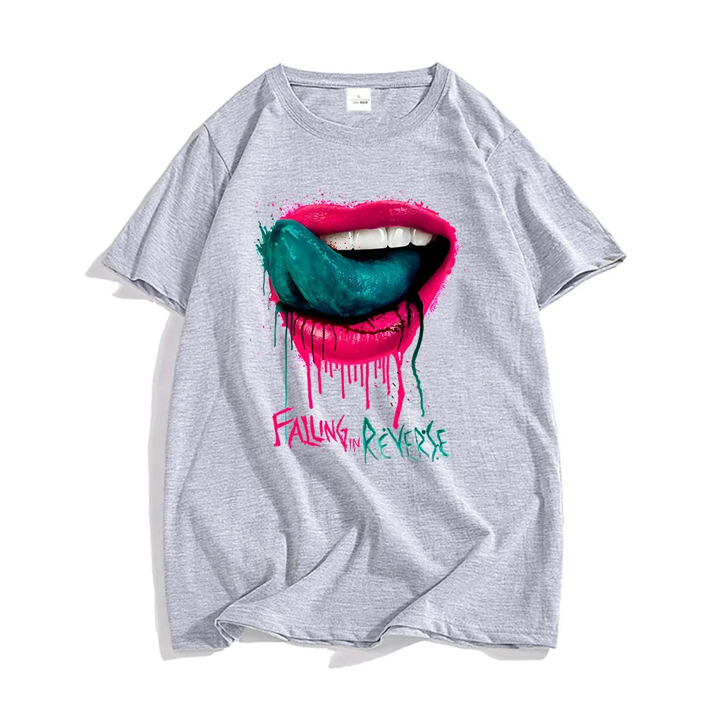 Falling in Reverse T-shirts Rock Band Graphic Printing Tee-shirt Streetwear Hip Hop Style Summer Tshirts Cotton Men/Women Tees