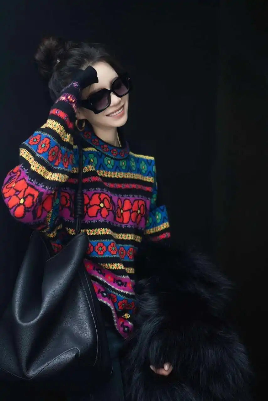 Knitted Sweater with Pullover Women's Autumn and Winter Outfitsnew Hot Items Thick and Lazy Bottom Women's Shirt Sweaters