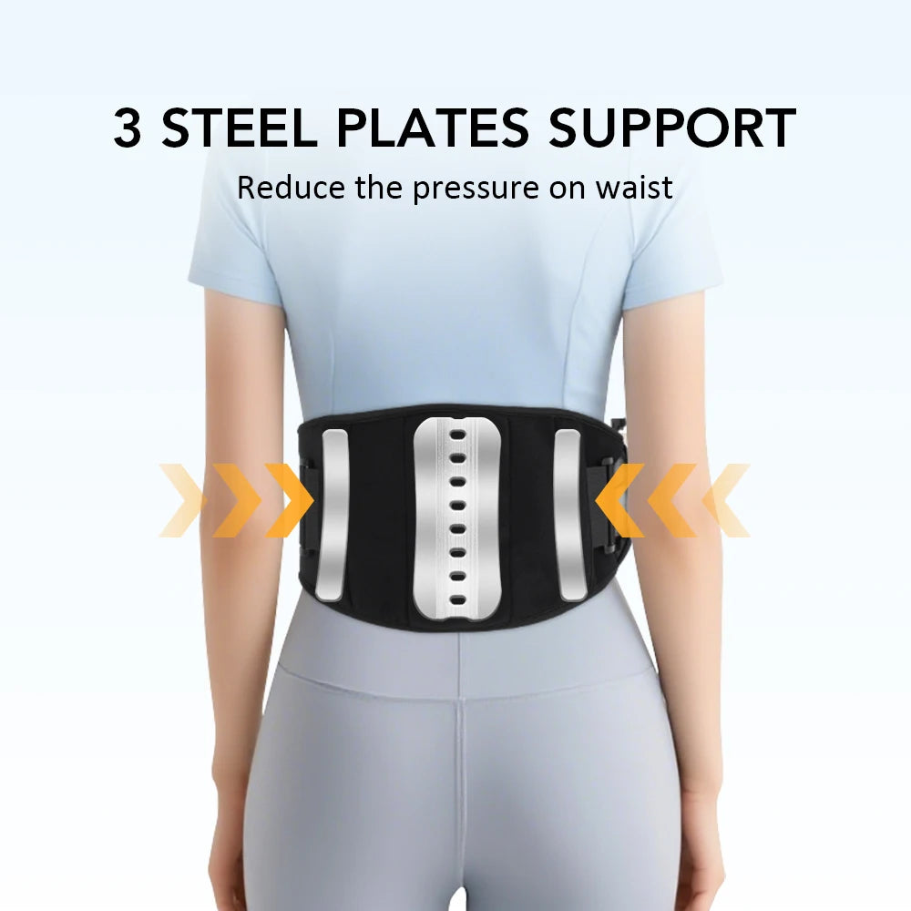 Electric Heating Waist Massager Back Support Belt 3 Levels Red Light Heat Vibration Hot Compress Brace Belt for Back Pain Relief