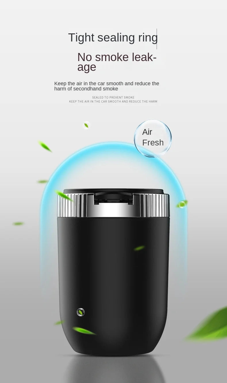 Car Ashtray Creative Personality Car Ashtray with Lid LED Light Dual Use in Car and Home Ashtray