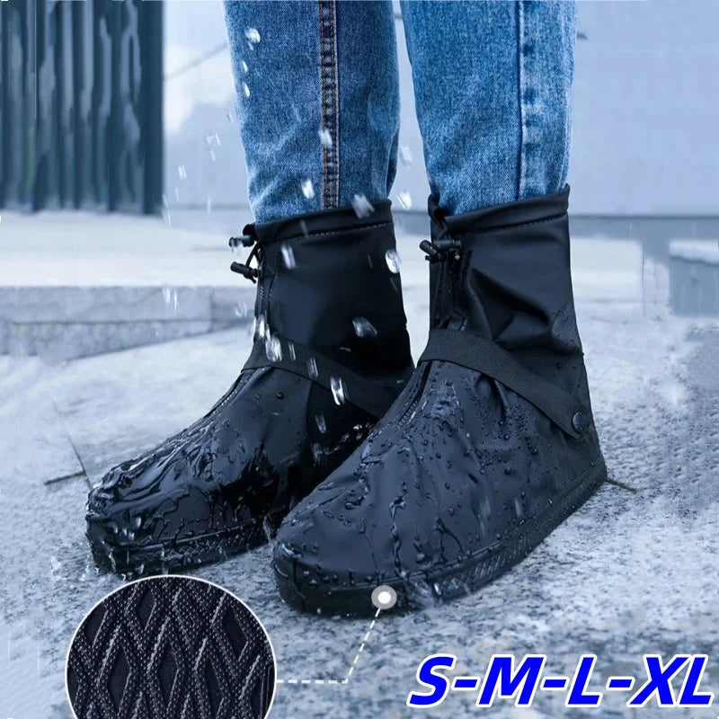 Waterproof Rain Shoes Cover Reusable Non-Slip Cycling Hiking Boot Covers Pants Shoes Protectors Rain Snow Wet Sand Boots Cover