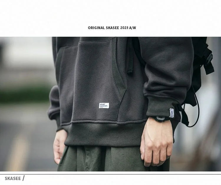 Slouchy hooded sweaters for men in winter American knitwear sweater port vibe small crowd high street lovers sweater trend top