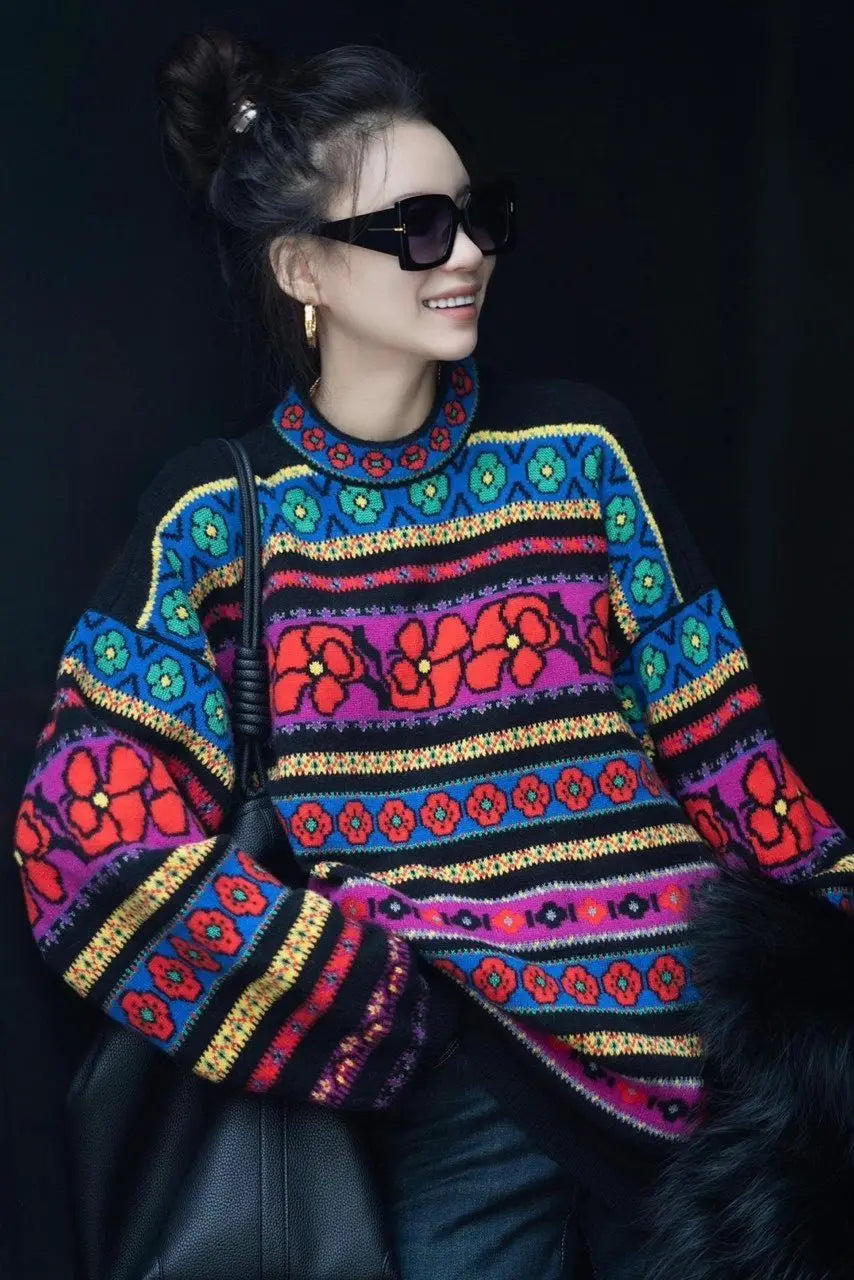 Knitted Sweater with Pullover Women's Autumn and Winter Outfitsnew Hot Items Thick and Lazy Bottom Women's Shirt Sweaters