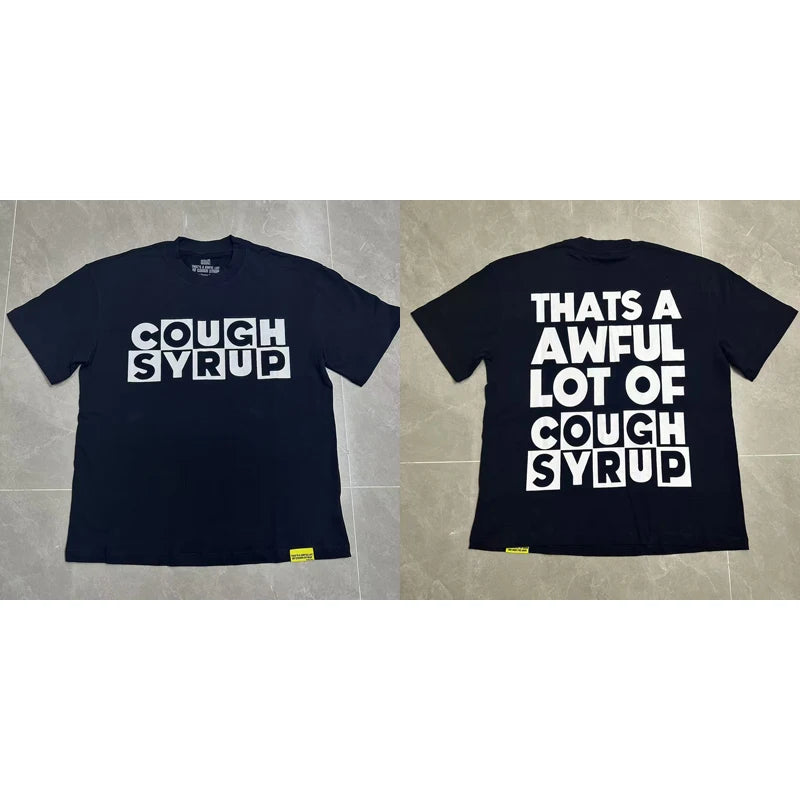 That's A Awful Lot of Cough Syrup T-shirts Tops Tees Personality Hip-hop Print Trend New Blue Short Sleeve Men's Clothing