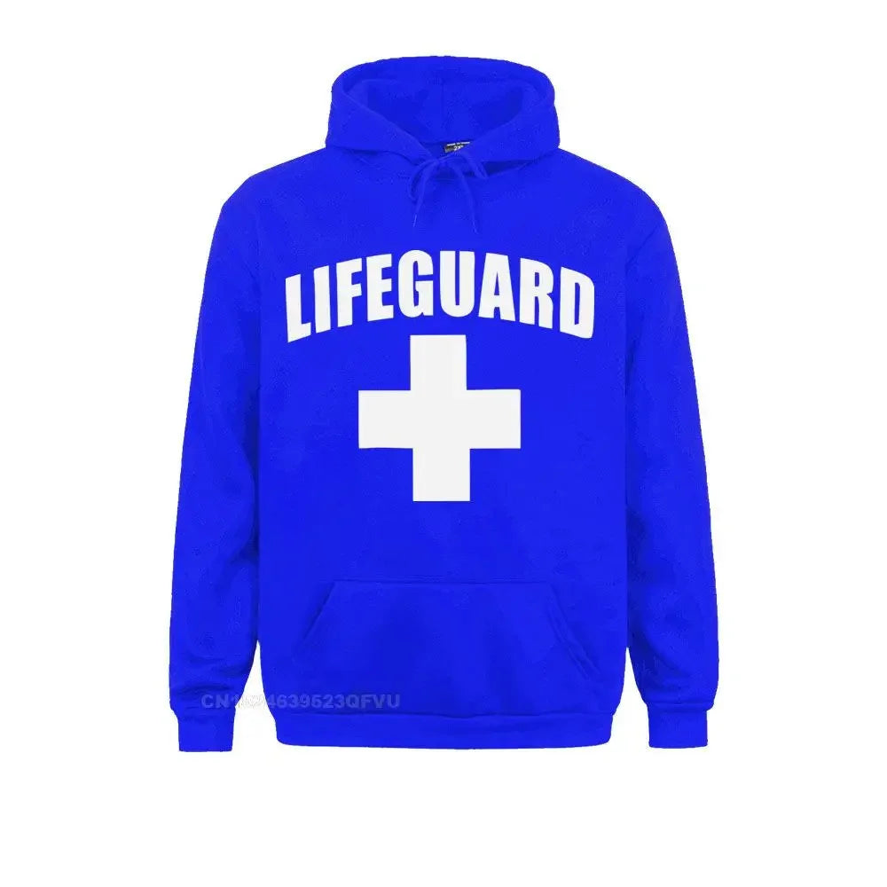 Funny Lifeguard Sweater Men Homme Cotton Women 2021 Red Lifeguarding Unisex Uniform Gift Oversized Streetwear